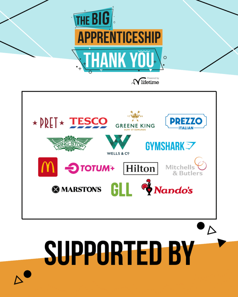 Big Apprenticeship Thank You Supported By
