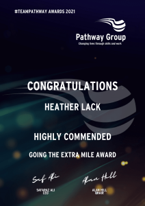 Going the Extra Mile Award